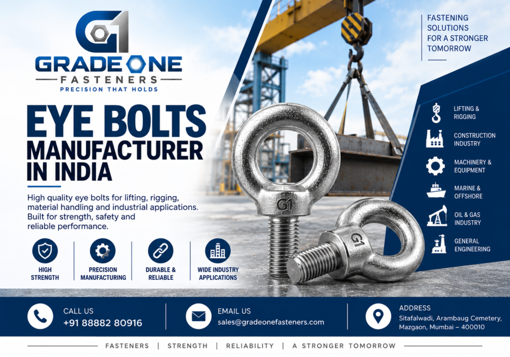Eye Bolts Manufacturer & Supplier in India Eye Bolts Manufacturer and Supplier in India
