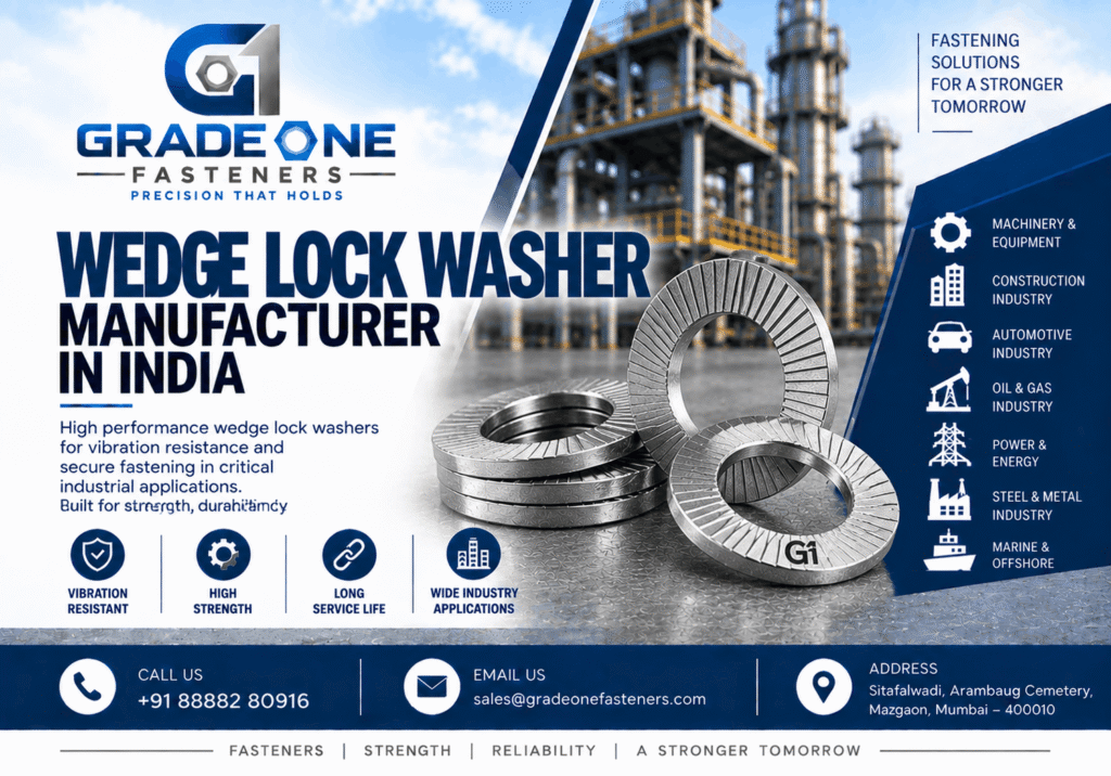 Wedge Lock Washer Manufacturer and Supplier in India